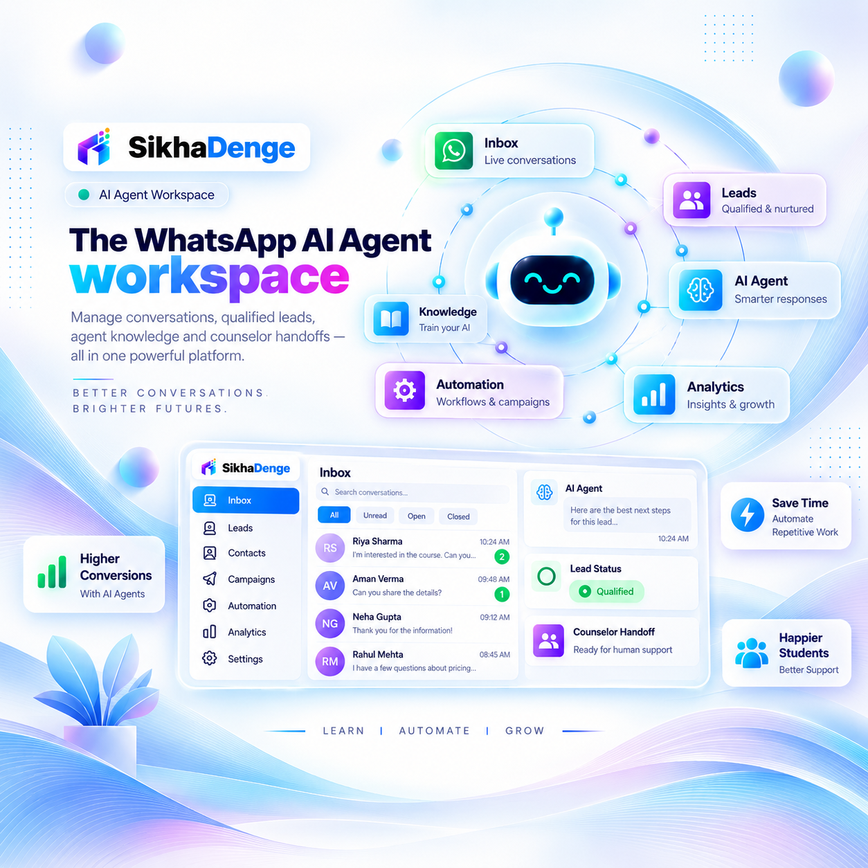 SikhaDenge WhatsApp AI Agent Workspace